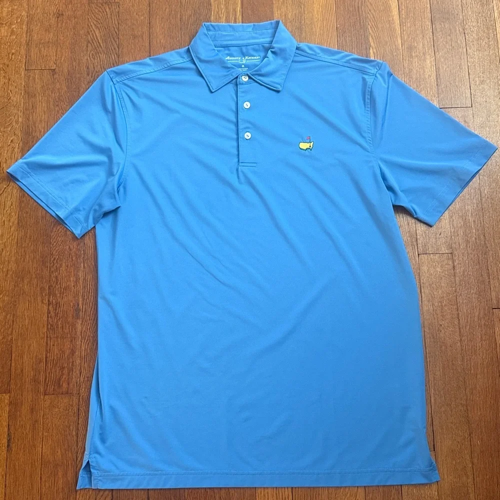 Augusta National Masters Sky Blue Polo Golf Shirt Size Medium - Picture 2 of 5